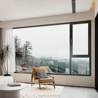 Fenêtres à battants en aluminium au design moderne, double vitrage, pour projets résidentiels