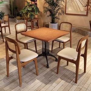 Juego de Muebles de <span class=keywords><strong>Restaurante</strong></span> Modernos de Lujo Ligero, Juego de Mesa y Sillas de Comedor para <span class=keywords><strong>Restaurante</strong></span> y Bares, Juego de Madera - Product Image 5