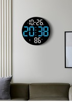 Huayang GH0736 Große LED-Wanduhr Multifunktionale Digitaluhr mit Modernem Design für Wohnzimmer und Heimdekoration