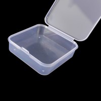 Boîte d'emballage en plastique PP carrée écologique, boîte de rangement transparente pour bijoux, quincaillerie, cadeaux, pièces électroniques, accessoires