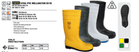 Botte de sécurité imperméable en PVC Portwest FW95 S5, résistante aux acides, aux alcalis et aux produits chimiques, avec embout de protection en acier, conforme à la norme ASTM