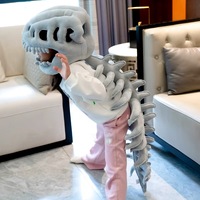 Costume gonflable en forme d'os pour fête d'Halloween, combinaison de dessin animé mignonne pour événements promotionnels en centre commercial, vente en gros, logo personnalisé