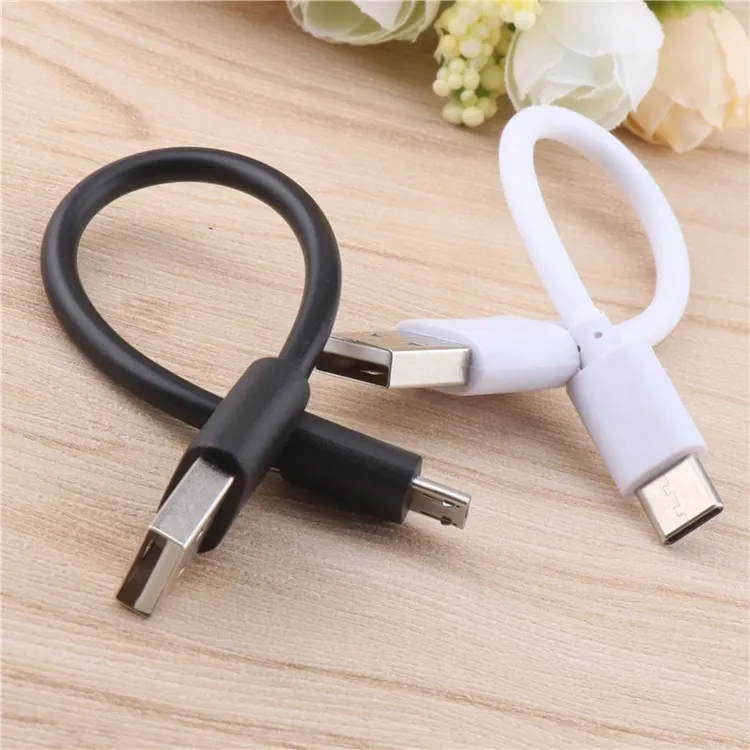 30CM 50CM 2A Micro USB Cable White Black Type-c Charging 8Pin Charger Cable Cord for Android Phone for iPhone Short USB Cable