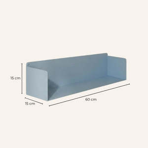 Mensola da Parete in Metallo Magnus 60 Cm, Acciaio Verniciato a Polvere Opaco, Scaffali Espositivi Moderni da Parete per Soggiorni e Camere da Letto - Product Image 5