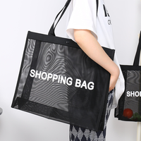 Bolsa de Playa Grande, Impermeable, con Diseño Geométrico, Logotipo Personalizado, Malla Transpirable, para Compras o Natación