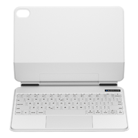 Clavier magique ultra-mince avec étui magnétique sans fil en alliage d'aluminium rétro-éclairé RVB pour clavier iPad