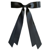 Nouvel Arrivage – Magnifiques Pinces à Cheveux Nœud Papillon en Satin Double avec Diamants, Grandes et Longues