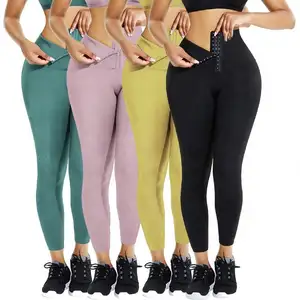 OEM ODM Women's High Waist Shapers Waist Trainer Corset Fitness Yoga Gym Shorts Leggings For Women Gym Sports Wear Yoga Pants
