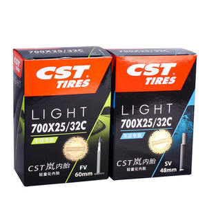 Chambre à air Cst Tires Light 700X25 32C pour pneu de vélo, valve Presta 60mm, valve Standard 48mm - Product Image 1