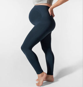 OEM funzionale senza cuciture abbigliamento premaman morbido nylon elasticizzato spandex sotto Leggings antiurto sopra la pancia <span class=keywords><strong>collant</strong></span> da allenamento attivo per la <span class=keywords><strong>gravidanza</strong></span> - Product Image 5