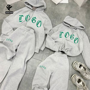 Conjunto de Dos Piezas de Felpa Personalizado para Parejas, Estilo Urbano, Sudadera Holgada con Hombros Caídos y Pantalones Deportivos, Conjuntos para Mujer - Product Image 5