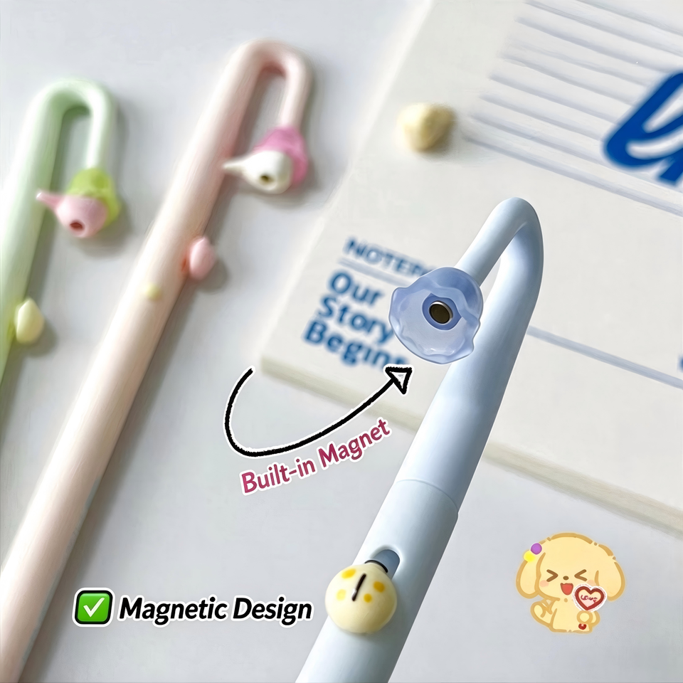 Cute Magnetic Bird Gel Pen 0.5mm Macaron Pastel Color Retractable ...