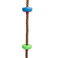 Columpio de Disco Colorido con Plataformas de Cuerda para Escalar, Columpio Infantil para Interiores y Exteriores