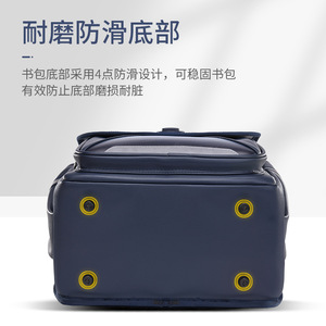 <b>Student</b> <b>Backpack</b> Large Capacity Water Repellent 15 Inches For School Kids Ages 6-12 Blue And Pink Solid Color - Product Image 5