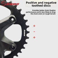 Plateau de pédalier Keos 104BCD Narrow Wide Round pour VTT, simple vitesse, 32T 34T 36T 38T, en alliage d'aluminium CNC AL7075 léger