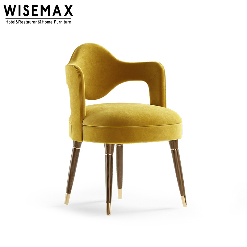 Мебель WISEMAX, современная роскошная мебель для столовой, Современная тканевая обивка, обеденный стул с деревянными ножками и спинкой