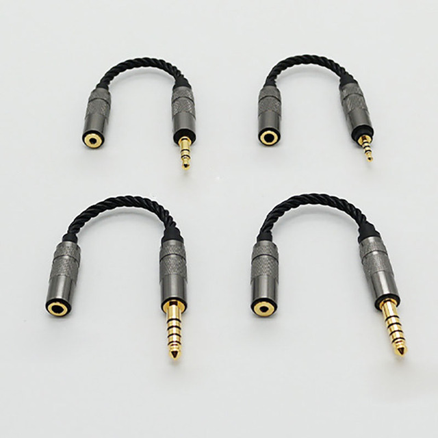 2.5mm to 3.5mm Stereo 4.4mm PE Line of Balance Headphone Cable Adapters 3.5mm Male to 2.5mm 4.4mm Female