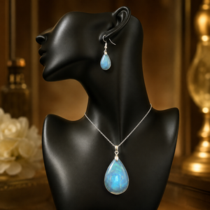 Collar y Pendientes de Plata 925 con Gema de Rutail Etíope, Joyería Artesanal de Moda para Mujer, Suministro al por Mayor - Product Image 4