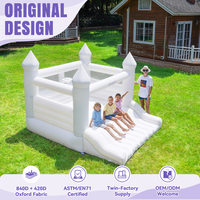 Château gonflable AirMyFun pour mariage, château gonflable pour enfants avec souffleur, château gonflable blanc pour l'extérieur