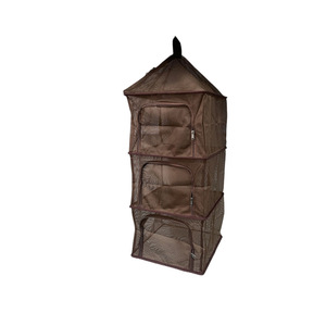 Panier de rangement extérieur pliable multicouche anti-moustiques pour le séchage des aliments, légumes et poissons en camping, en matériau PE - Product Image 3