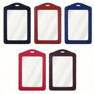 Cheap Price Vertical and Horizontal PU Leather Transparent Badge <b>Id</b> Card <b>Holder</b> - Product Image 3