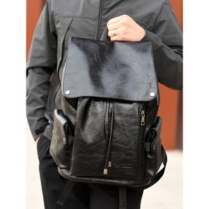 Sac à dos décontracté en PU de qualité supérieure pour homme, élégant et adapté aux déplacements professionnels ou de loisirs, comprend un compartiment pour ordinateur portable - Product Image 6