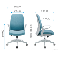 Nouvelle conception de chaise de bureau exécutive moderne réglable avec soutien lombaire, base rotative entièrement en maille, garantie de 5 ans, confortable et ergonomique