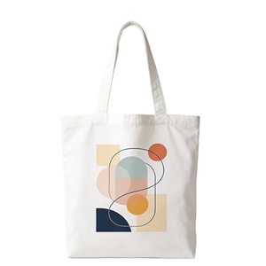 Factory Supply Custom Logo Fashion <b>Zipper</b> Closure Canvas <b>Tote</b> <b>Bag</b> for Women with Polyester Lining - Product Image 1