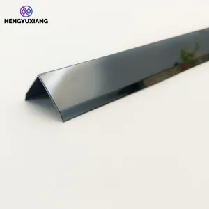 핫 세일 골드 티타늄 8k 거울 솔질 L 모양 코너 프로필 스테인레스 스틸 타일 액세서리 벽과 바닥 장식