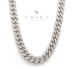 สร้อยคอเพชรเงินแท้คุณภาพพรีเมียม ดีไซน์ขอบเพชร เหมาะสำหรับเป็นของขวัญ มีจำหน่ายในราคาพิเศษ - Product Image 2