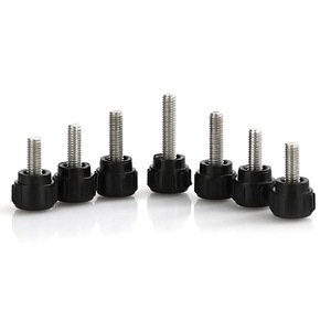 Knurled <strong>Screw</strong> Chuanghe High Quality Hot Sales Nylon Plastic Tip Knurled <strong>Thumb</strong> <strong>Screw</strong> <strong>M2</strong> M3 M4 Black Head <strong>Thumb</strong> Bolt - Product Image 2