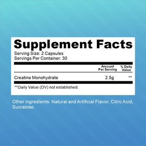 Özel etiket takviyesi kreatin monohidrat HCL kapsülleri - Product Image 3