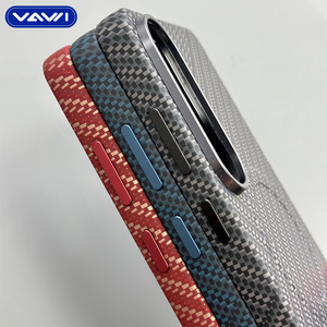 VAWI B473 Série <span class=keywords><strong>d</strong></span>'autocollants aquatiques classiques, coque rigide en PC à texture fibre de carbone, antichoc, avec couvercle magnétique pour Samsung S25 S26 Ultra - Product Image 4