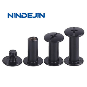 Factory Price Black Zinc Stainless Steel <b>Binding</b> Post in M3 M4 M5 M6 Sizes for Leather Belts with Chicago <b>Screw</b> Metric System - Product Image 6