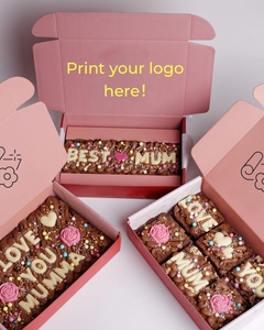 Scatola Rigida per Torte in Carta Ondulata <span class=keywords><strong>Rosa</strong></span> con Logo Personalizzato e Divisorio Interno, Imballaggio per <span class=keywords><strong>Pasticceria</strong></span> e Negozi di Dolci - Product Image 4