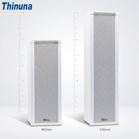 Altavoz de Columna IP-40SK III de 40W de Thinuna, Altavoz Activo para Exteriores con PoE de 24V/48V para Grandes Áreas, Sistemas de PA y Alertas de Emergencia