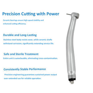 Foshan Tandheelkundige Handstuk Hogesnelheids Turbine Drukknop Vier Gaten Kleine Kop Keramische Lager Tandheelkundig Implantaat - Product Image 3