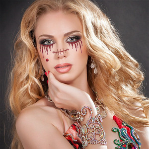 Set de Adhesivos Faciales de Diamantes de Imitación con Forma de Araña, Resistentes al Agua, para Maquillaje de Fiesta de Halloween, Decoración Adhesiva de Resina Tipo Tatuaje - Product Image 2