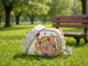 กระเป๋ากล้องคาบิบาลาการ์ตูนแบบสะพายข้างสายปรับได้สำหรับกล้องดีเอสแอลอาร์ เอสแอลอาร์ กล้องมิเรอร์เลสวัสดุสิ่งทอ - Product Image 2