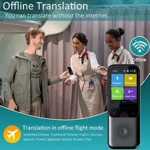 Dispositifs de traduction de poche électroniques de parole instantanée bidirectionnelle portable Global AI Traducteur vocal intelligent automatique en temps réel