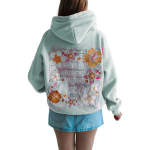 Sudaderas Personalizadas para Mujer, Verano, Casual, Tejidas, 100% Algodón, Transpirables, con Bordado Frontal y Patrón Trasero - Product Image 4