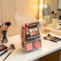 Boîte en PET transparente recyclable pour cosmétiques colorés tels que le crayon à sourcils, le crayon pour les yeux, la palette de fards à paupières, emballage de maquillage