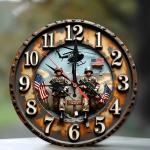 Round Wooden <b>Wall</b> <b>Clock</b> 25x25cm Plain Design <b>Silent</b> Non Ticking Household Hanging <b>Clock</b> - Product Image 2