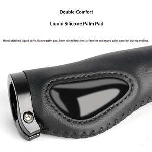<span class=keywords><strong>Manopole</strong></span> per <span class=keywords><strong>Bicicletta</strong></span> in PU Liquido e Silicone, Ammortizzanti e Confortevoli, per Mountain Bike con Blocco, Modello 0325 - Product Image 3