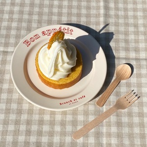 Lelyi – assiette à dessert en céramique, simple, avec lettres, pour blogueurs ins coréens avec le même bon goût - Product Image 5