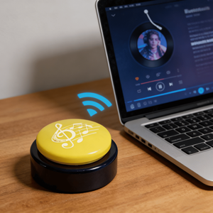 Botón de Sonido Bluetooth, Altavoz, Juguete Divertido para Escritorio, Botón Personalizado con Versículo Bíblico, Módulo de Sonido Grabable y Programable, Caja de <span class=keywords><strong>Música</strong></span> - Product Image 1