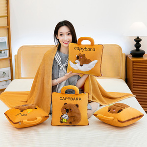 Coussin et couette deux-en-un multifonctionnel à motif de dessin animé, couverture de dos pour climatisation, oreiller de sieste, outil magique pour la sieste au bureau - Product Image 6