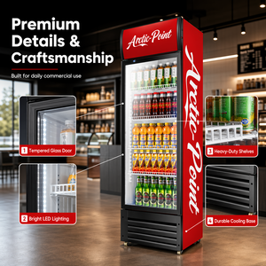 Congelador Comercial, Refrigerador con Puerta de Vidrio Vertical 1 2 3 para Bebidas, Gran Capacidad, Capacidad de Almacenamiento de hasta 800 Litros para A - Product Image 5