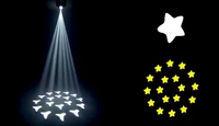 Projecteur à tête mobile 120W avec motif lumineux RGBW LED IP65 DMX512 Contrôle intelligent pour fête/club/disco/mariage/DJ/scène/bar/spectacle