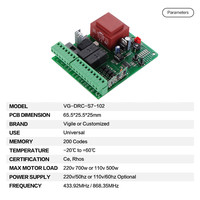 Panel Kontrol Gerbang Geser Baja Pcba 433.92Mhz Kustom Pabrik